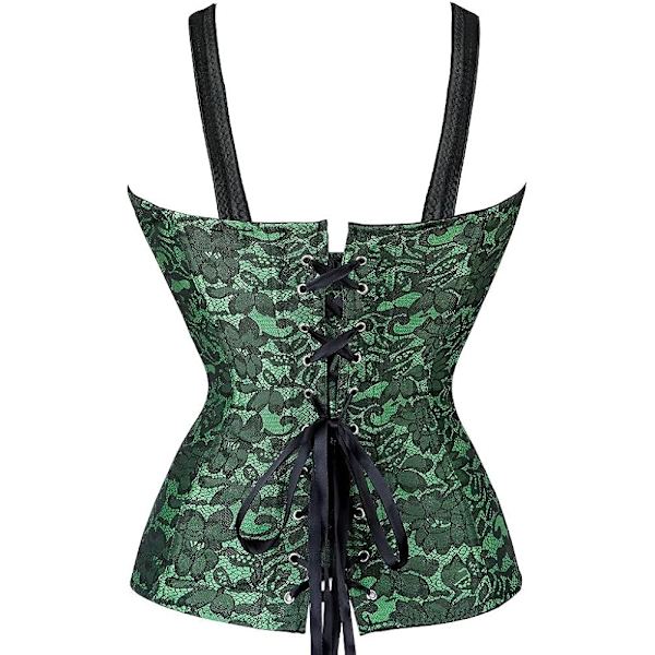 Naisten korsetit Overbust Bustier Top Gootti Sexy Olkapää Musta6806 M Black6806 M