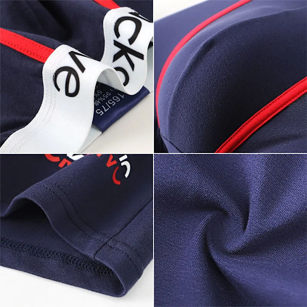 Kalsonger för män Bomull Herrunderkläder Boxershorts Tryckta boxershorts Bekväma shorts Herrunderkläder L-3XL 3st Qing Bai Cheng L 55-65KG
