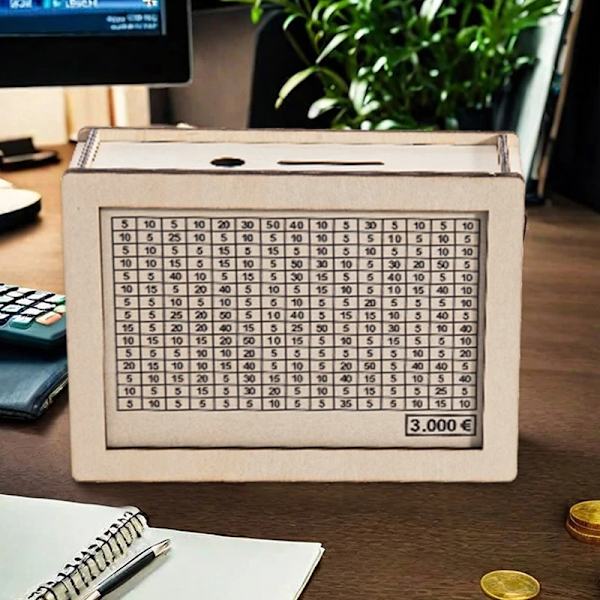 Träpengar Box Spargris Kontant Sparande Lådor Med Räknare Barn Pengar Arrangör Spargris Mynt Lagring Fall Med Sparande Mål A6