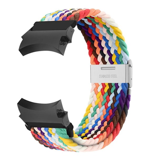 20mm band för Samsung Galaxy Watch 4/5/6/ pro/classic 45mm 44mm 40mm 43mm 47mm No gaps nylon armband correa Galaxy watch 6 rem Rainbow