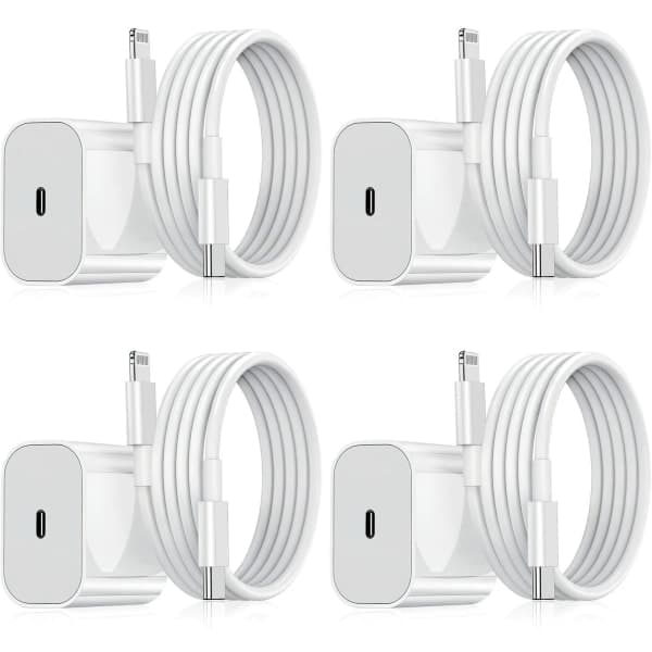 1-pak Vit 20W Hurtigoplader Adapter med Kabel til iPhone—max