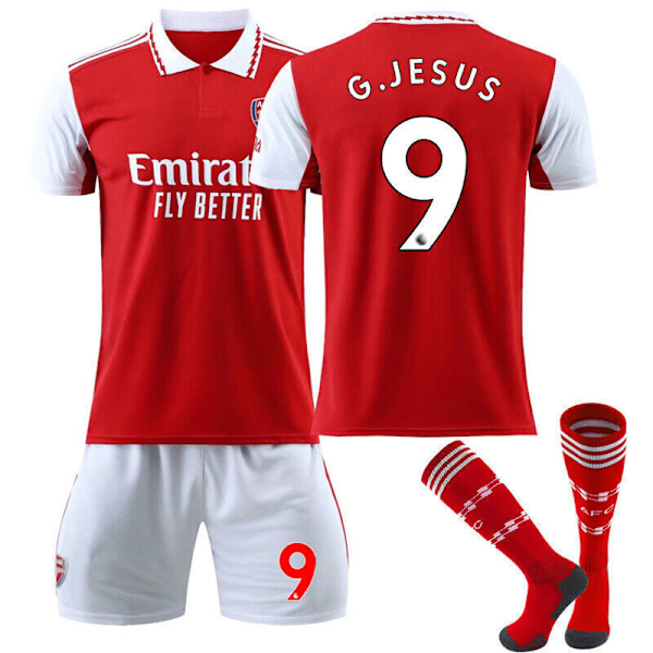 Nya Pojkar Barn Barn Fotboll Kit Kort Skjorta Socka Set Fotboll arsenal home kit #9 arsenal home kit #9 28/(12-13 years)