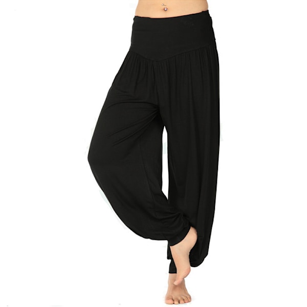 Dam Harlan Yoga Lös Lös Elastisk Høy midje black,XXL