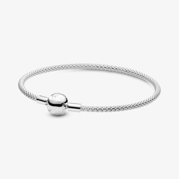 Nytt 925 silverfärgat armband med roséguldfärgad daisyblomma, cylinderlås, ormkedja, glidande armband, smycken för kvinnor, Y CPB046 18 cm