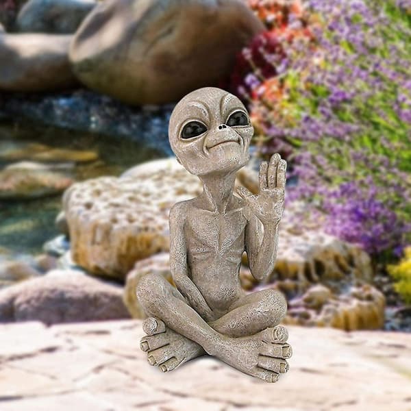 Alien Statuer Martians Havefigur Sæt Til Hjem Indendørs Udendørs—max