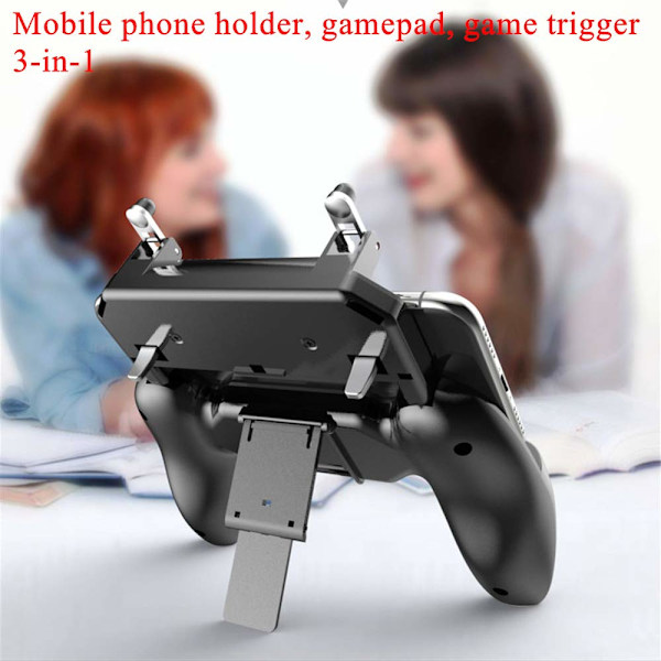 Gaming Grip med bærbar lader kjølevifte, for PUBG Mobile Controller L1R1 Mobilspill Trigger Joystick for telefon (Oppgradert versjon 4000mAh) 4000mAh 4000mAh