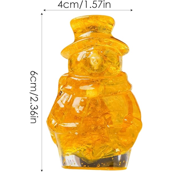Kristalli Lumimieshahmoset - 3D Joulukeräilyminiatyyri, Keltainen Additive color yellow