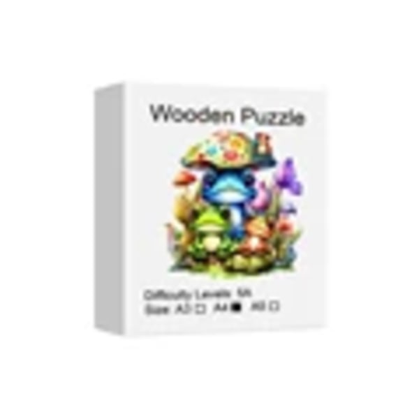 Grodor Träpussel för Pusselälskare, Unikt Stressavlastande Leksaker, Jul Födelsedagspresent Heminredning Familjespel A4