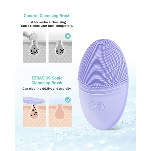 CQBB Ansiktsrengöringsborste gjord med Ultra Hygienic Soft Silikon,