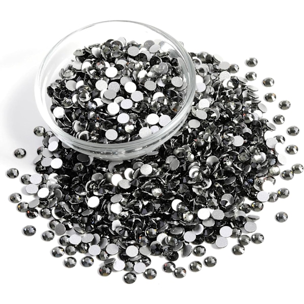 14400 kpl Harmaita Litteitä Strassita DIY- käsitöihin, Musta Timantti, SS10, 2,7-2,9 mm Black Diamond SS10/14400pcs