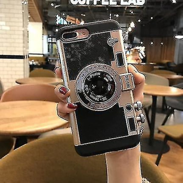 CQBB 3D retro kamera stil iphone case(silver)