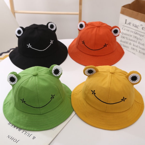 Söt Groda Bucket Hat, Bomull Bucket Hat Rolig Hat (Grön) SQBB
