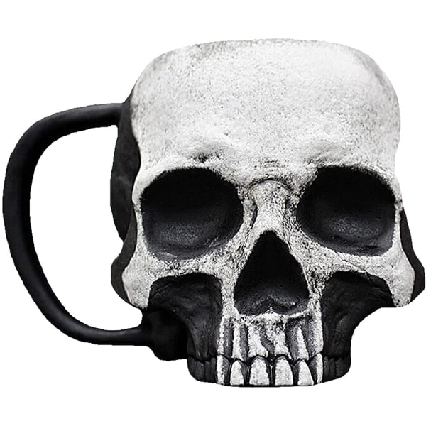 CQBB Skull Mugg, Gothic Horror Reality Skull Mugg, Resin Skull Mug style1
