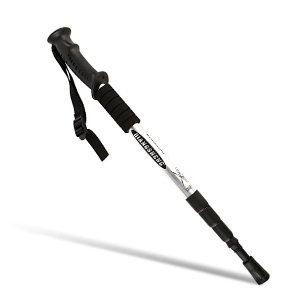 Trekkingstavar Justerbara halkfria hopfällbara vandringsstavar Aluminiumlegering Käpp Bergsklättring Klättring Kryckor D Silver