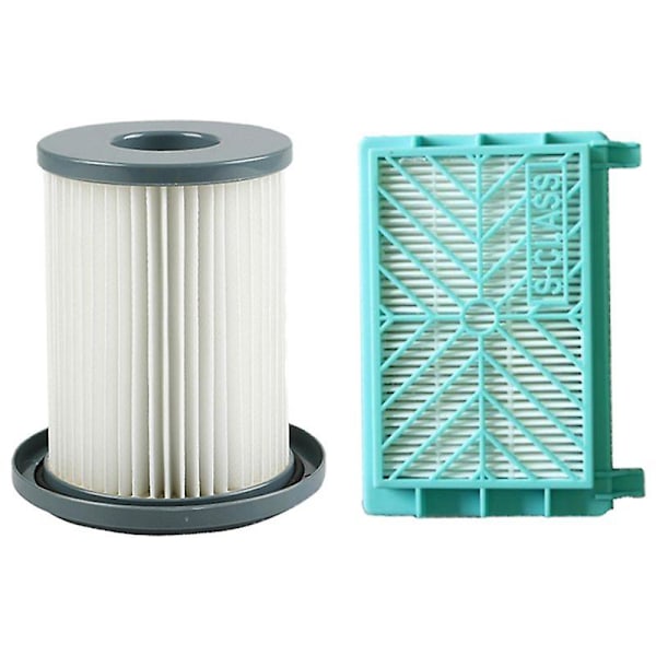 2 stk HEPA-rensende erstatningsfilter til Fc8740 Fc8732 Fc8734 Fc8736 Fc8738 Fc8748 Støvsuger [DB] Hvit blå White  blue