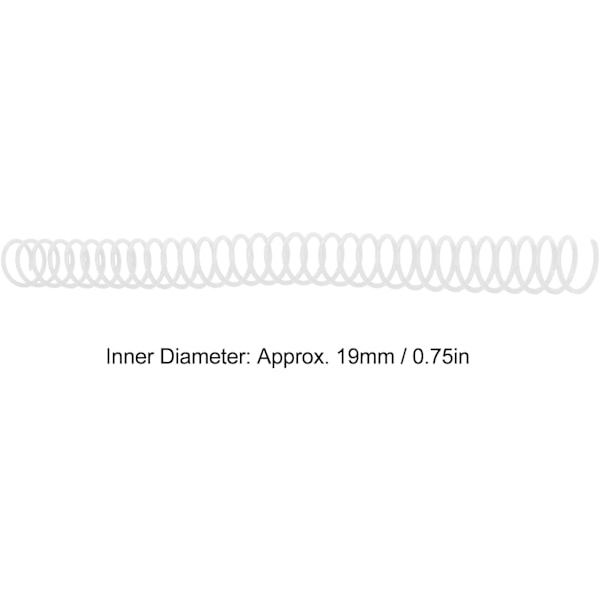 Spiralbundna spolar, 20 stycken, spiralbundna plastspolar, 19 mm, 3/4 tum innerdiameter, 30 hål, spiraler för A4 och A5 anteckningsböcker (klar) klar