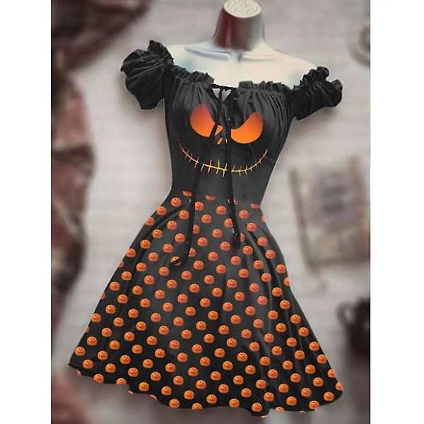 Halloween-mekko naisille, juhlava vintage-mekko, elegantti A-linjainen mekko, cocktail-mekot, goottilainen mekko, tyyli 5 style 5 S