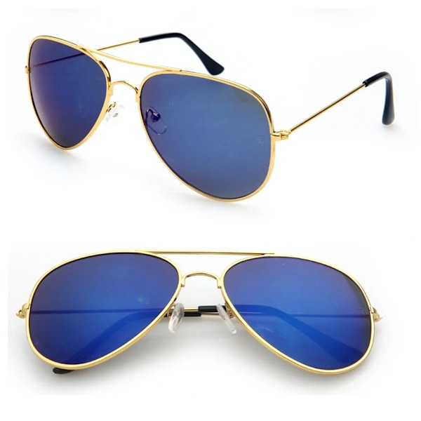 Modesolglasögon för kvinnor och män - Pilot Rund Gradientspegel Damglasögon Oculos Lentes Gafas De Sol Pilot Modell 02 Other