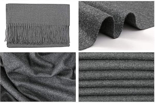 Damvinterhalsduk - extra lång halsduk/sjal - 200*60cm - mörkgrå - Hög kvalitet
