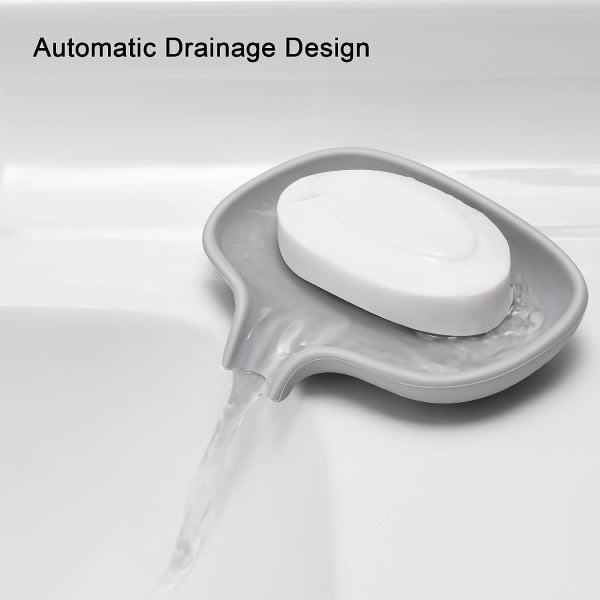Badskål i silikon, tvålhållare för dusch med avloppsbricka SQBB