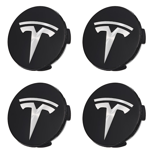 Vannemblaemin Tarra Tesla Model 3 Model Y Navakapseleille Vannekoriste Tarra Valkoinen Embleemi & Mattamusta Tausta