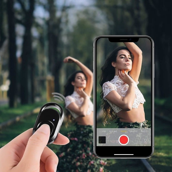 2st Bluetooth fjärrkontroll för foto, Selfies-kameraslutare med Bluetooth för telefon, kamerafjärrkontroll för OS/Android