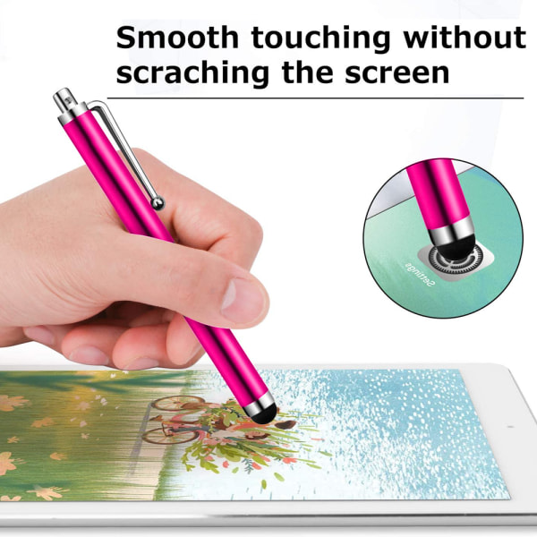 CQBB 2st Touch Screen Penna - Rosa. Kompatibel med Apple iPad iPhone Samsung surfplattor och alla andra pekskärmar