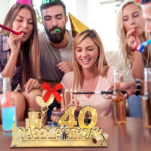 Träskylt vieraskirja, Träskylt vieraskirja 40 syntymäpäivä, vieraskirja syntymäpäivä henkilökohtaisena lahjana LED-valosarjalla syntymäpäivä vuosipäivä 70-vuotiaalle miehelle naiselle 40