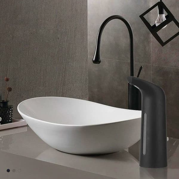 Automatic Liquid Soap Dispenser Touchless Soap Pump 400ML Svart