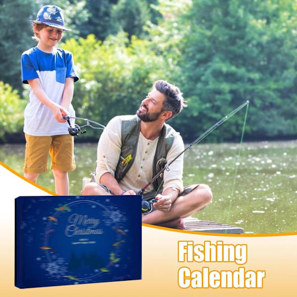 Fisketillbehör Adventskalender 2024 - 24-dagars Fiskeutrustningsset för Jul 781B