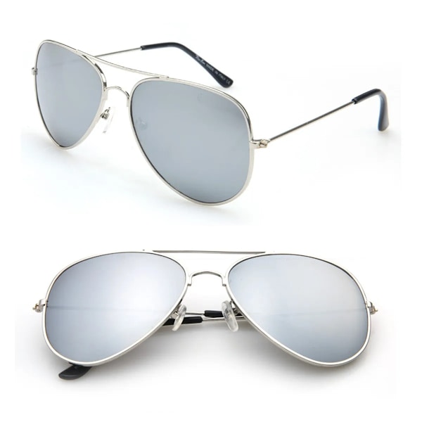 Modesolglasögon för kvinnor och män - Pilot Rund Gradientspegel Damglasögon Oculos Lentes Gafas De Sol Pilot Modell 10 Other
