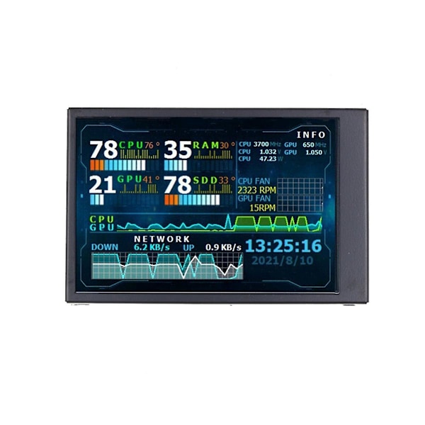 3,5 tums IPS LCD-skärm Mini kapacitiv skärm för Aida64 USB-datormonitor USB LCD-skärm