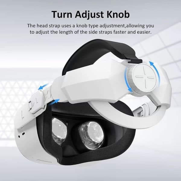 Elite hovedbånd kompatibelt med Oculus Quest 2 tilbehør justerbart reducerer hovedtryk komfort Vr-spil_max
