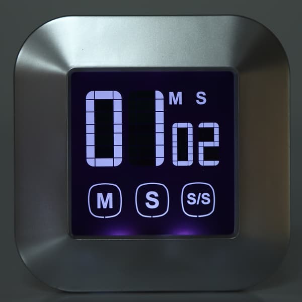 Stor LED-Display Køkkenur Elektronisk Touchskærm Digital Timer_max