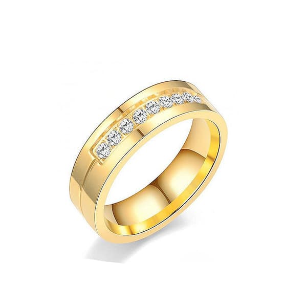 Par Rostfritt Stål Titan Ring Guld Storlek 8 2st - Perfet-max
