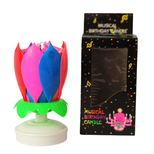 14 lotus musiklys, dobbelt lag flat bunn