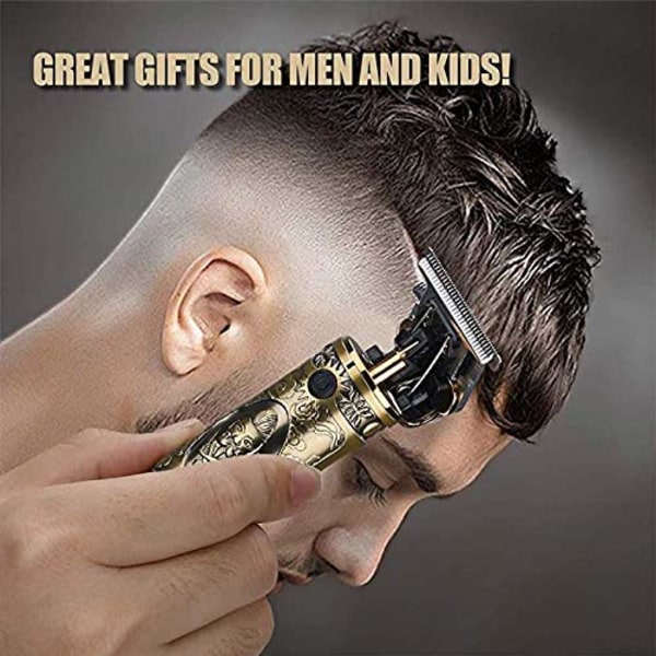 CQBB Hårklippare för män, sladdlös skäggrakapparat Hårklippare skönhetsdräkt, hårklippsdräkt med noll gap, present för män