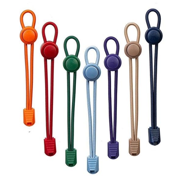 Elastiske snørebånd - Slip at binde dine sko - Ensfarvet 13. Lysegrå (1 par) 13. Lysegrå (1 par) 13. Light gray (1 pair)