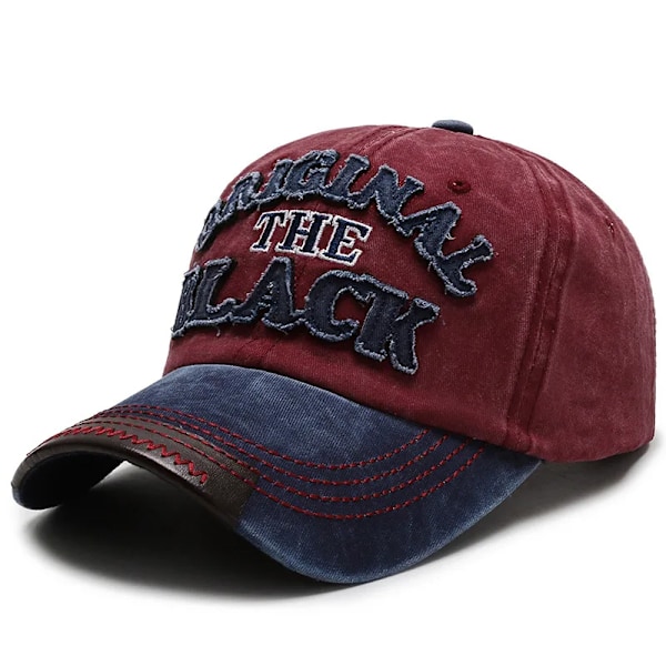 Retro Brevbroderi Baseballkepsar Vår Sommar Män Kvinnor Bomull Justerbar Casual Hip Hop Streetwear Solhattar y2k hatt Dark Grey Justerbar
