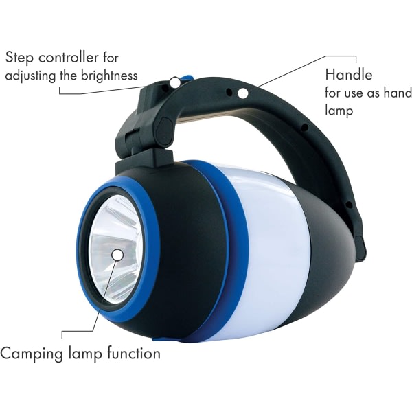 LED, 3 i 1 funktion bordslampa 10W handhållen camping ficklampa