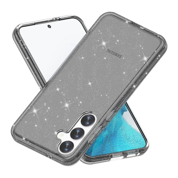 Samsung Galaxy S24 Deksel Glitrende Glitter Svart[ad][_max 39