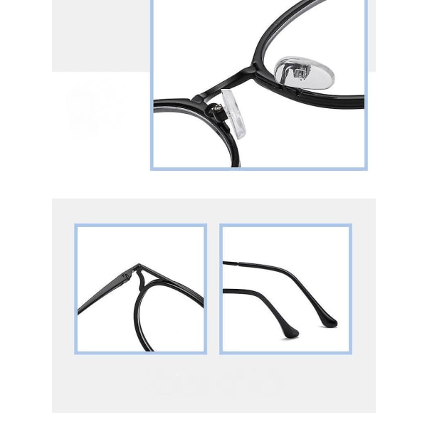 Multifokal dioptri Progressiv, hopfällbara HD-fickor av ren titan, blå ljusblockerande telefonglasögon, anti-fatigue Anti UV för män och kvinnor Eyewea