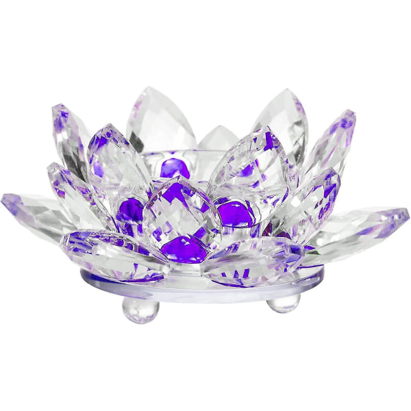 Crystal Flower värmeljusstake, färgglad glasljusstake, votive ljusstake med presentförpackning för romantiska ljusmiddagar, bröllop, badrum,