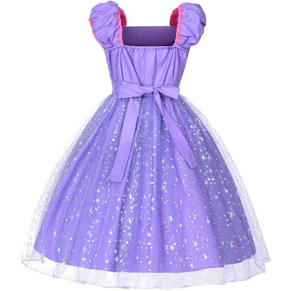 Tähkäpää-prinsessamekko lasten setti, sisältää taikasauvan ja kruunun, Halloween, syntymäpäiväpuku 80 cm