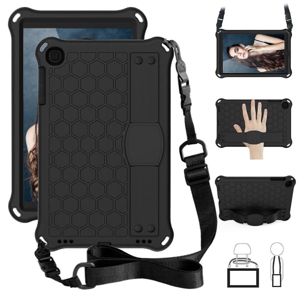 SQBB Honeycomb Texture Eva Tablet Case med axelrem för Samsung Galaxy Tab A 10.1 (2019) Sm-t510/t515 - Svart null ingen