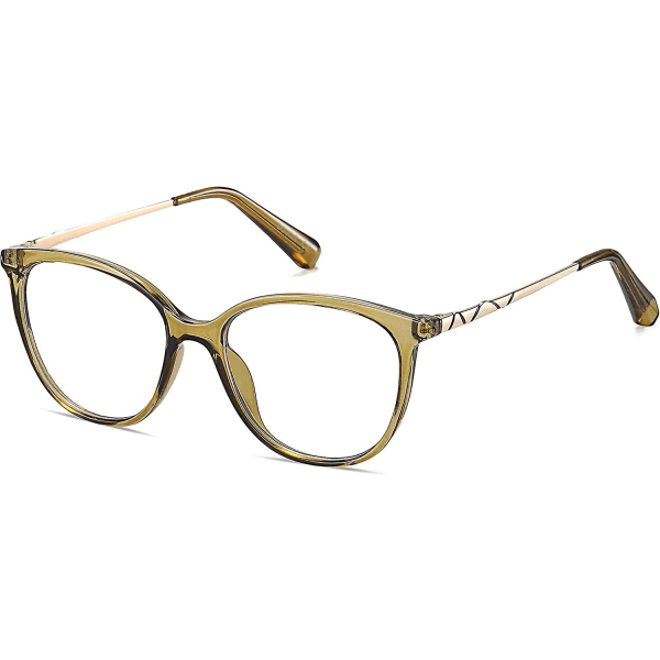 Mode Cateye läsglasögon för kvinnor, TR90 Blue Light datorläsare, glasögon för kvinnor SJ5092-(2,5 x C5 Olivgrön)