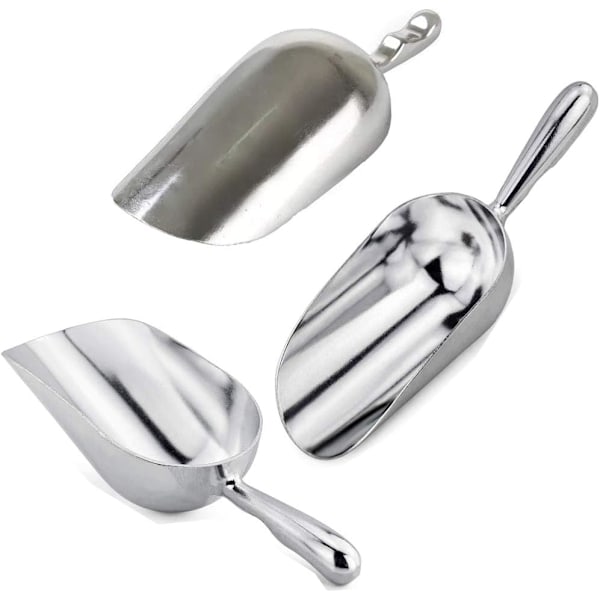 12 oz støbt aluminiums-isspand med kontureret håndtag til mad og is 12 OZ