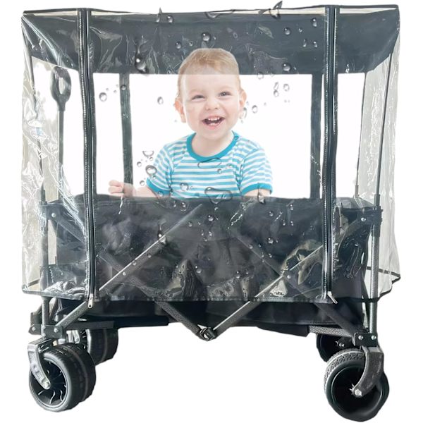 Vagn regnskydd pvc transparent vagn täcker vattentät 35x29x20in tak för vagn med förvaringspåse dragkedja vagnstillbehör utomhus levande