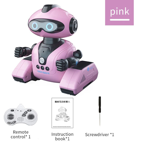 Mini RC-robotti Sensing CADY WIDA Älykäs leluohjelmointi Koulutus Musiikki Tanssi Robotit Autoseuranta Eleohjaus Lelut lapsille vaaleanpunainen robotti