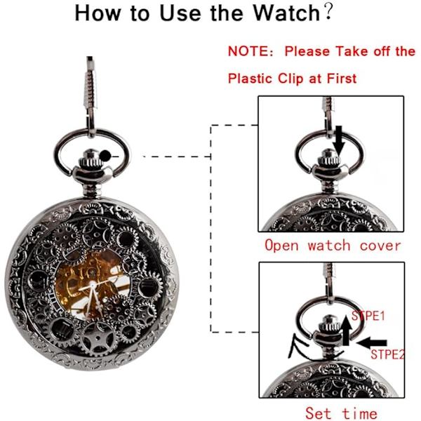Ur Vintage Mekanisk Luminous Steampunk Skelet Roman